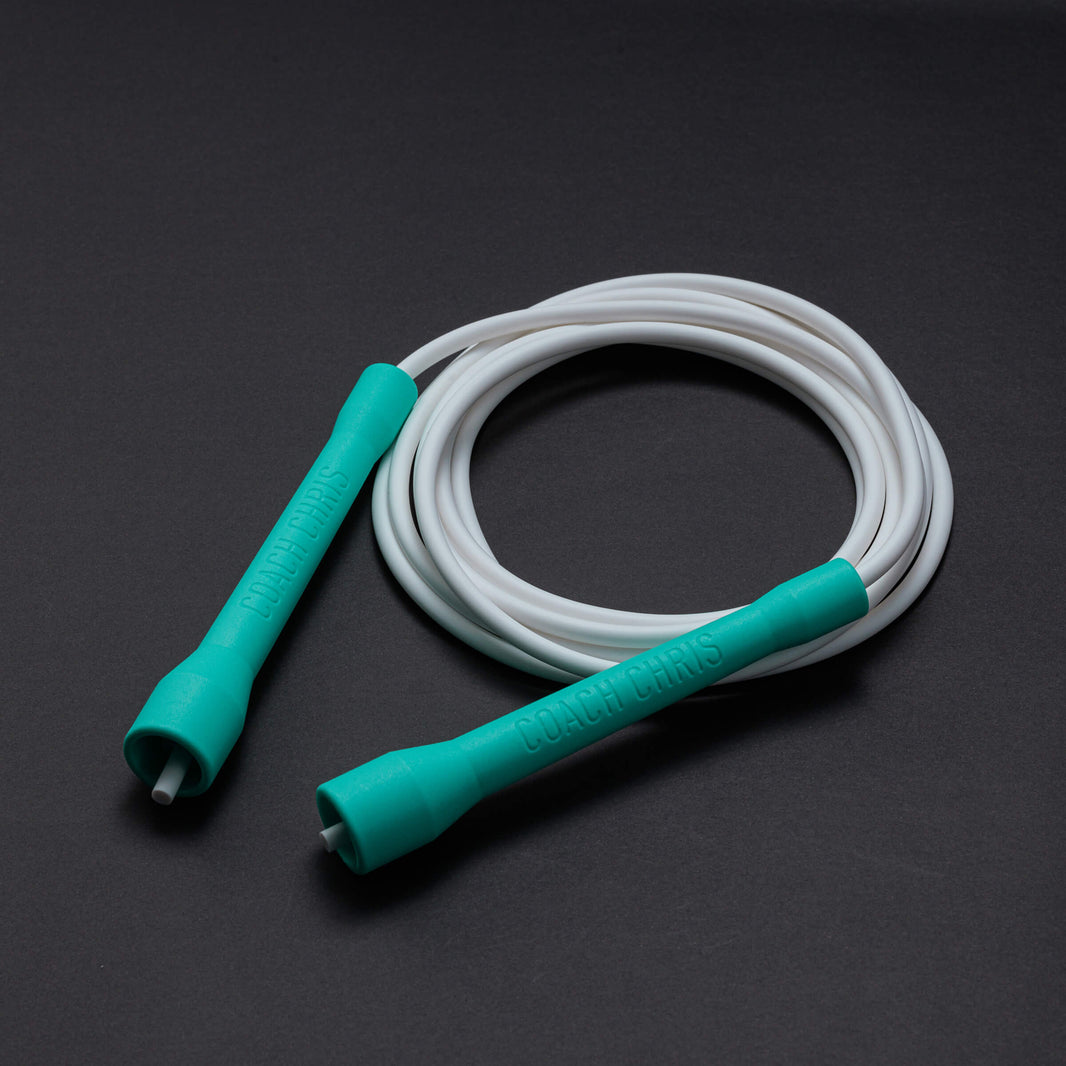 PVC 跳繩｜白 + 薄荷綠