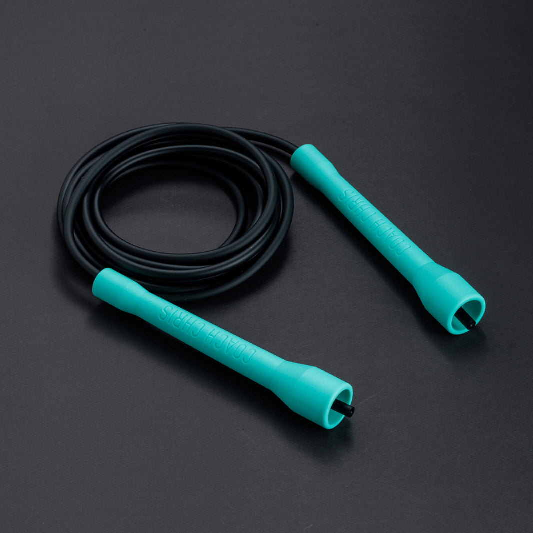 PVC 跳繩｜黑 + 薄荷綠